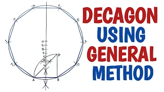 How to draw a decagon using general method.......