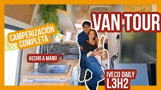 🚐 VANTOUR en español🚐 Furgo con BAÑO, COCINA horno, COMEDOR, CAMA fija y 2 OFICINAS Iveco Daily L3H2