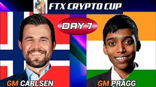 FINAL DAY 7 | Magnus Carlsen vs Praggnanandhaa | Round 1-4 | FTX Crypto Cup | 21/08/22