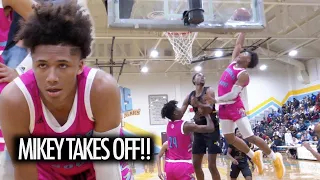 Mikey Williams TAKES OFF For NASTY DUNK! Goes Up Against #1 Player In The Country!