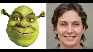 AI generates Shrek Face (StyleGAN2)