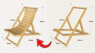 HOW TO MAKE A FOLDING LOUNGE CHAIR STEP BY STEP