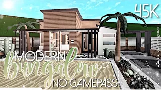 BLOXBURG || No Gamepass Modern Bungalow 45K | Mobile Speedbuild