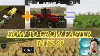 How to grow crops faster in fs 20 with simple 2 steps