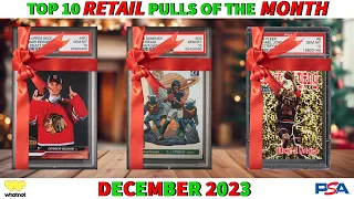 Top 10 RETAIL Sports Card Pulls Of The MONTH | December 2023