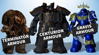 Astartes Armour Comparison: Terminator vs Centurion vs Aggressor Gravis (Warhammer 40K)