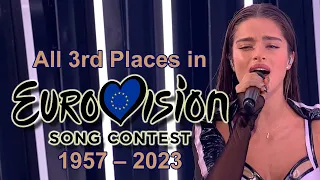 All 3rd Places 🥉 in Eurovision Song Contest (1957-2023)