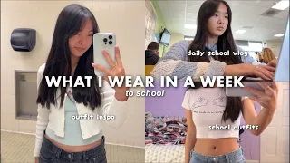 WHAT I WEAR IN A WEEK TO SCHOOL | outfit inspo, daily school vlog, school outfits