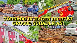 +++ TORNADO WÜTET IN HAGEN +++ KIRCHENDACH ABGEDECKT, VIELE BÄUME ABGEBROCHEN | FEUERWEHR im EINSATZ