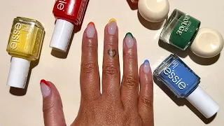 Funky french pride nails!