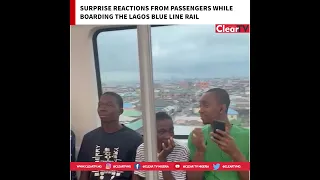 Watch Surprise Reactions From Passengers While Boarding The Lagos Blue Line Rail