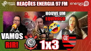 VAMOS RIR!!! REAÇÕES CORINTIANAS - CORINTHIANS 1x3 FLAMENGO.