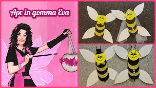 APE IN GOMMA EVA | FOMMY | bee in rubber eva tutorial | API PER TABLEAU MARIAGE | ARREDO CAMERETTA