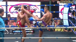 Muay Thai - Pet-U-Tong vs Panpayak (เพชรอู่ทอง vs พันธุ์พยัคฆ์), Rajadamnern Stadium,Bangkok, 6.4.17