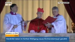 Der Kardinalprotodiakon verkündet: Habemus Papam