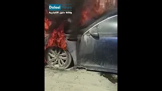 حرق سيارة مدير مدرسة في محافظة ذي قار