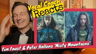 Vocal Coach REACTS - Peter Hollens & Tim Foust 'Misty Mountains'