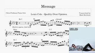 "Message" - Louis Cole | Piano Solo Transcription