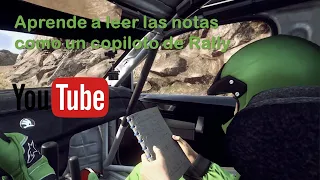 ¿Quieres saber el significado de las notas en un Rally? Aquí te lo mostramos...