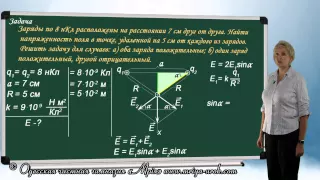Решение задач на напряженность электрического поля (урок 2)