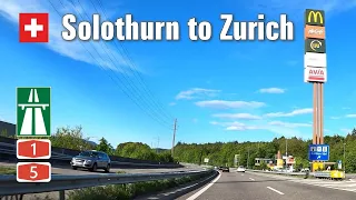 Driving in Switzerland 🇨🇭 from Solothurn to Zurich [4K] – Fast Motion with Music