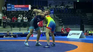 1/4 GR - 63 kg: A. MUKHAMADIYEV (KAZ) v. A. NUTTER (USA)