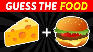 Guess the Food by only 2 Emojis! 🧀🍔| Food and Drink by Emoji Quiz