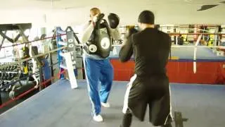 Mike Mollo and world champion Danell Nicholson training