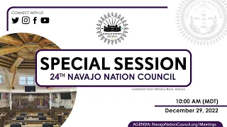 Special Session, 24th Navajo Nation Council (12/29/2022) via Telecommunications