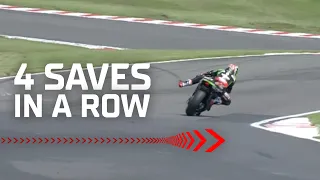 Jonathan Rea pulls off FOUR MIRACULOUS SAVES in Race 1 | Donington 2021