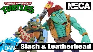 NECA Toys TMNT Slash & Leatherhead Figures Review | Teenage Mutant Ninja Turtles