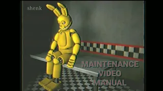 Fredbear & Friends Spring Bonnie Maintenance Video Manual Tape [FNAF/VHS/ANIMATION]