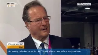 FDP-Parteitag: Klaus Kinkel im Interview am 23.04.2016