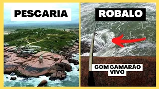 PESCARIA DE ROBALO COM CAMARAO VIVO NO COSTAO EM SANTA CATARINA..