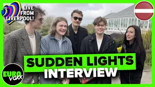 LATVIA EUROVISION 2023: SUDDEN LIGHTS - AIJA (INTERVIEW after FIRST REHEARSAL)