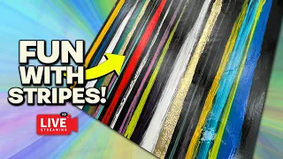 Striped ABSTRACT PAINTING created LIVE!