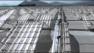 Stationary and retractable insect net inside a retractable roof production system