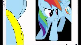 Rainbow Dash Speedpaint on MSPaint