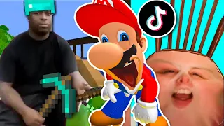 Mario Reacts To Funny Tik Toks