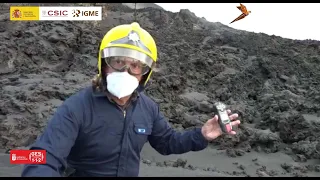 06/11/2021 Medición de gases en grietas. Erupción La Palma IGME