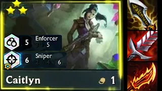 What if... CAITLYN 3S Carry + 5 Enforcer + 6 Sniper patch 12.9 | TFT Set 6.5 PBE