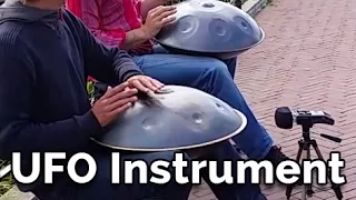 Amsterdam 2015 Rijksmuseum UFO Shaped Instrument Crazy High Trippy Music by Hang Street Artist!!