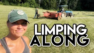 Square Baling Hay With 60 Year Old Baler : That Was Fun 🤪