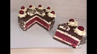 BLACK FOREST cake * BLACK FOREST * vegan / lean option! DELICIOUS cake without eggs and milk!