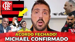 ⚠️EXPLODIU AGORA! MICHAEL COMFIRMADO! ATACANTE CHEGANDO NO BRASIL PRA ASSINAR! NOTÍCIAS DO FLAMENGO