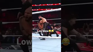 Wwe raw low blow😂😂#shorts #lowblow #entertainment #wweraw