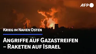 Massive Angriffe auf Gazastreifen - Raketen Richtung Israel | AFP