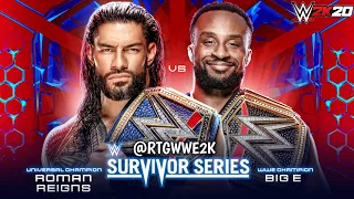 WWE 2K20 Big E vs Roman Reigns Survivor Series 2021 Prediction Match Gameplay