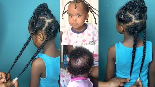 THIS ONE PROTECTIVE STYLE THAT HELP MY KIDS HAIR GROW TO WAISTLENGHT[PART 3]