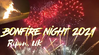 EPIC FIREWORKS • BONFIRE NIGHT 2021/5th November in Ripon, UK| Nadia Violin Background Music/SKYFALL